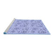 Sideview of Machine Washable Transitional Periwinkle Purple Rug, wshpat3278blu