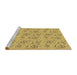 Sideview of Machine Washable Transitional Bright Gold Yellow Rug, wshpat3278brn