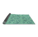 Thickness of Patterned Mint Green Rug, pat3278lblu