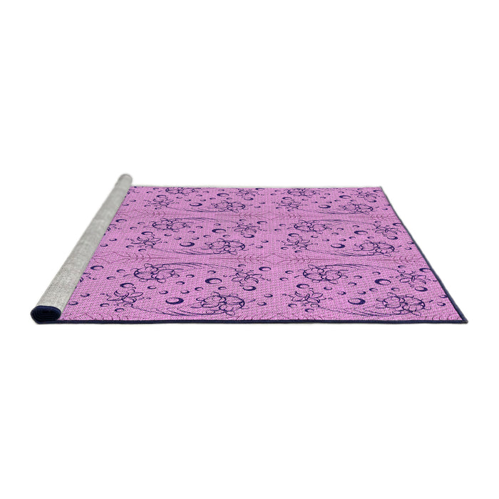 Sideview of Machine Washable Transitional Violet Purple Rug, wshpat3278pur