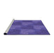 Sideview of Machine Washable Transitional Amethyst Purple Rug, wshpat3279pur