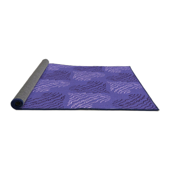 Thickness of Patterned Amethyst Purple Rug, pat3279pur