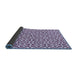 Thickness of Patterned Bright Grape Purple Rug, pat328blu