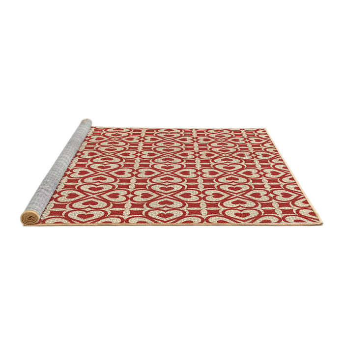 Sideview of Machine Washable Transitional Khaki Gold Rug, wshpat328brn