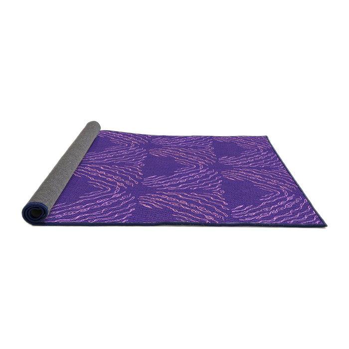 Thickness of Patterned Amethyst Purple Rug, pat3280pur