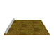 Sideview of Machine Washable Transitional Dark Golden Brown Rug, wshpat3280yw