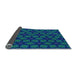 Thickness of Patterned Dark Turquoise Green Rug, pat3281lblu