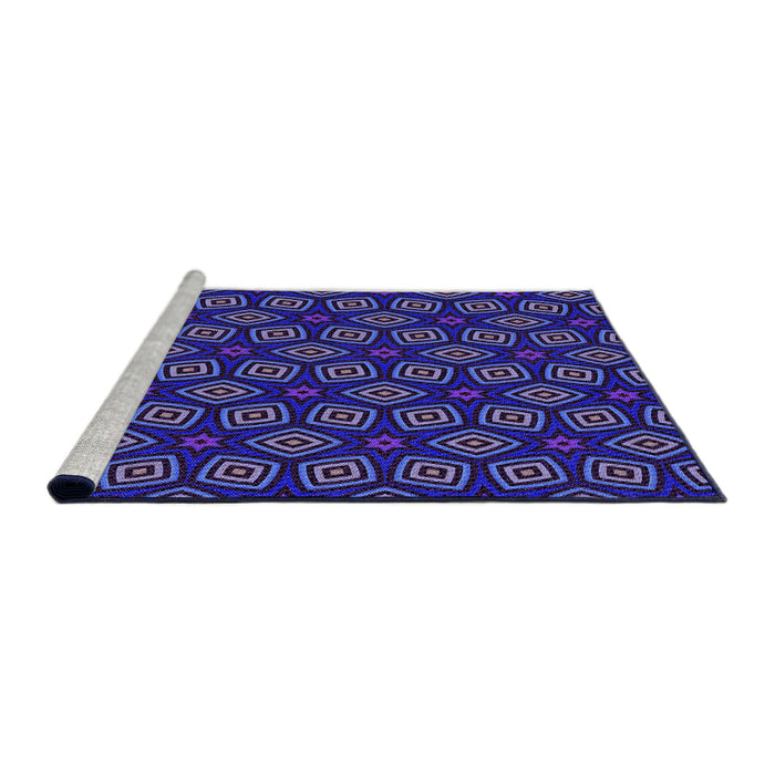 Sideview of Machine Washable Transitional Midnight Blue Rug, wshpat3281pur