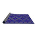 Thickness of Patterned Midnight Blue Rug, pat3281pur