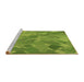 Sideview of Machine Washable Transitional Pistachio Green Rug, wshpat3282brn