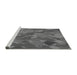 Sideview of Machine Washable Transitional Gunmetal Gray Rug, wshpat3282gry