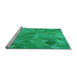 Sideview of Machine Washable Transitional Spring Green Rug, wshpat3282lblu