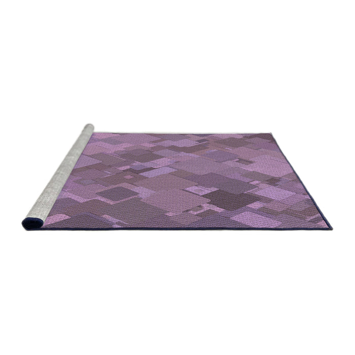 Sideview of Machine Washable Transitional Orchid Purple Rug, wshpat3282pur