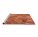 Sideview of Machine Washable Transitional Bright Orange Rug, wshpat3282rd