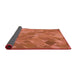 Thickness of Patterned Bright Orange Rug, pat3282rd