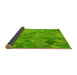 Thickness of Patterned Bright Green Rug, pat3282yw