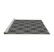 Sideview of Machine Washable Transitional Gunmetal Gray Rug, wshpat3283gry