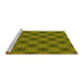 Sideview of Machine Washable Transitional Brown Rug, wshpat3283yw