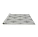 Sideview of Machine Washable Transitional Dark Gray Rug, wshpat3284gry