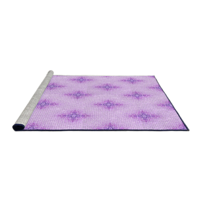 Sideview of Machine Washable Transitional Purple Rug, wshpat3284pur