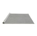 Sideview of Machine Washable Transitional Silver Gray Rug, wshpat3285gry