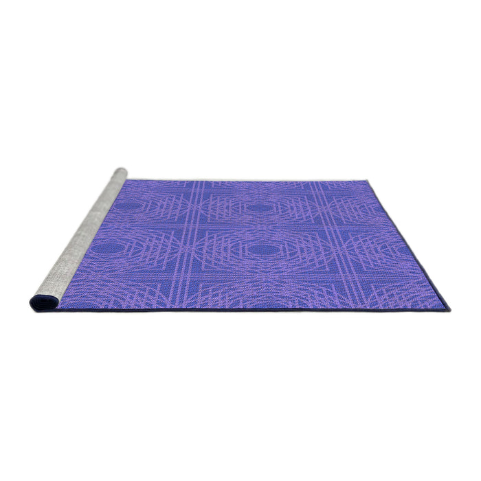 Sideview of Machine Washable Transitional Purple Mimosa Purple Rug, wshpat3286pur