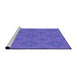 Sideview of Machine Washable Transitional Purple Mimosa Purple Rug, wshpat3286pur