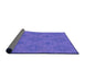 Thickness of Patterned Purple Mimosa Purple Rug, pat3286pur