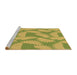 Sideview of Machine Washable Transitional Golden Brown Yellow Rug, wshpat3288brn