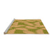 Sideview of Machine Washable Transitional Yellow Rug, wshpat3288org