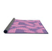 Thickness of Patterned Violet Purple Rug, pat3288pur