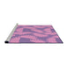 Sideview of Machine Washable Transitional Violet Purple Rug, wshpat3288pur