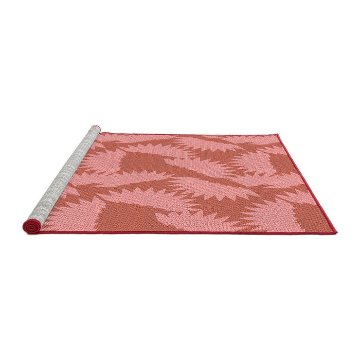 Sideview of Machine Washable Transitional Light Coral Pink Rug, wshpat3288rd