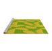 Sideview of Machine Washable Transitional Pistachio Green Rug, wshpat3288yw