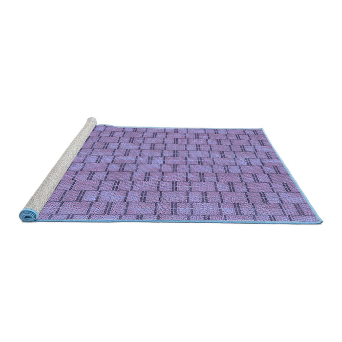 Sideview of Machine Washable Transitional Purple Mimosa Purple Rug, wshpat3289blu