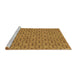 Sideview of Machine Washable Transitional Dark Bisque Brown Rug, wshpat3289brn