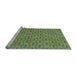 Sideview of Machine Washable Transitional Green Rug, wshpat3289lblu