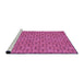 Sideview of Machine Washable Transitional Deep Pink Rug, wshpat3289pur