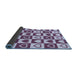 Thickness of Patterned Purple Rug, pat329blu