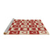 Sideview of Machine Washable Transitional Red Rug, wshpat329brn