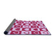 Thickness of Patterned Blossom Pink Rug, pat329pur