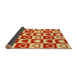 Thickness of Patterned Red Rug, pat329yw
