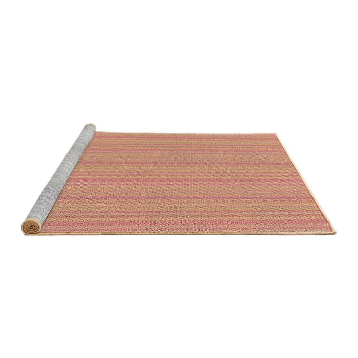 Sideview of Machine Washable Transitional Tomato Red Rug, wshpat3290brn
