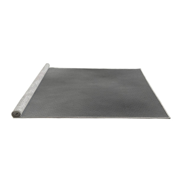 Sideview of Machine Washable Transitional Carbon Gray Rug, wshpat3291gry