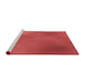 Sideview of Machine Washable Transitional Red Rug, wshpat3291rd