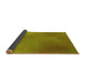 Thickness of Patterned Dark Yellow Green Rug, pat3291yw