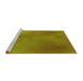 Sideview of Machine Washable Transitional Dark Yellow Green Rug, wshpat3291yw