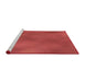 Sideview of Machine Washable Transitional Red Rug, wshpat3292rd