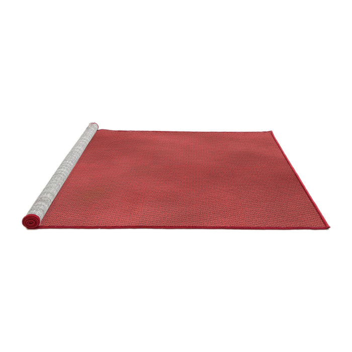 Sideview of Machine Washable Transitional Red Rug, wshpat3293rd
