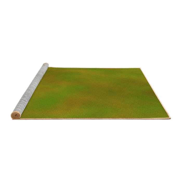 Sideview of Machine Washable Transitional Pistachio Green Rug, wshpat3293yw